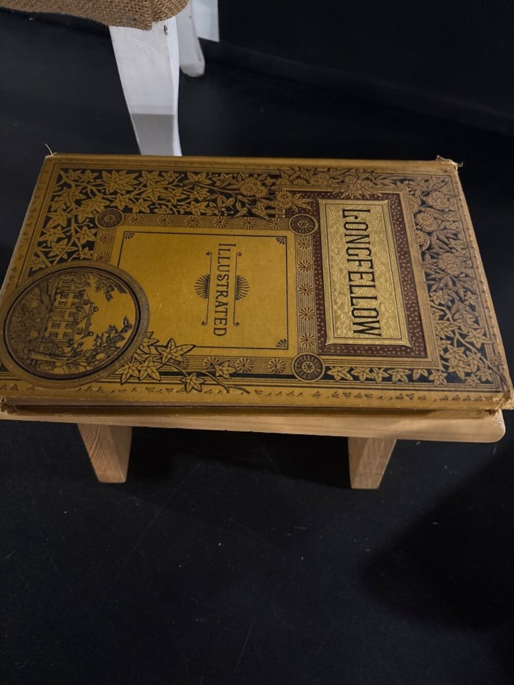 Antique 1885 Longfellow Illustrated Poetical Works Hardcover Book with Souvenir - Picture 2 of 16